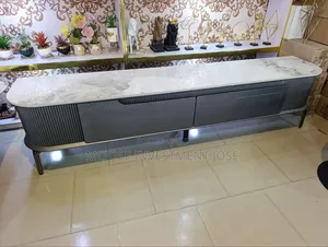 Unique Marble Top Tv Stand.