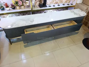 Unique Marble Top Tv Stand.