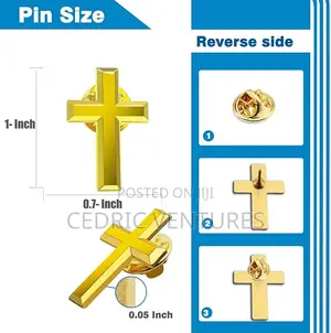 Religious Christian Cross Brooch Pin