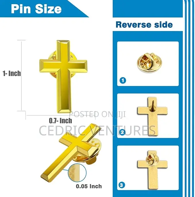 Religious Christian Cross Brooch Pin