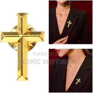 Religious Christian Cross Brooch Pin