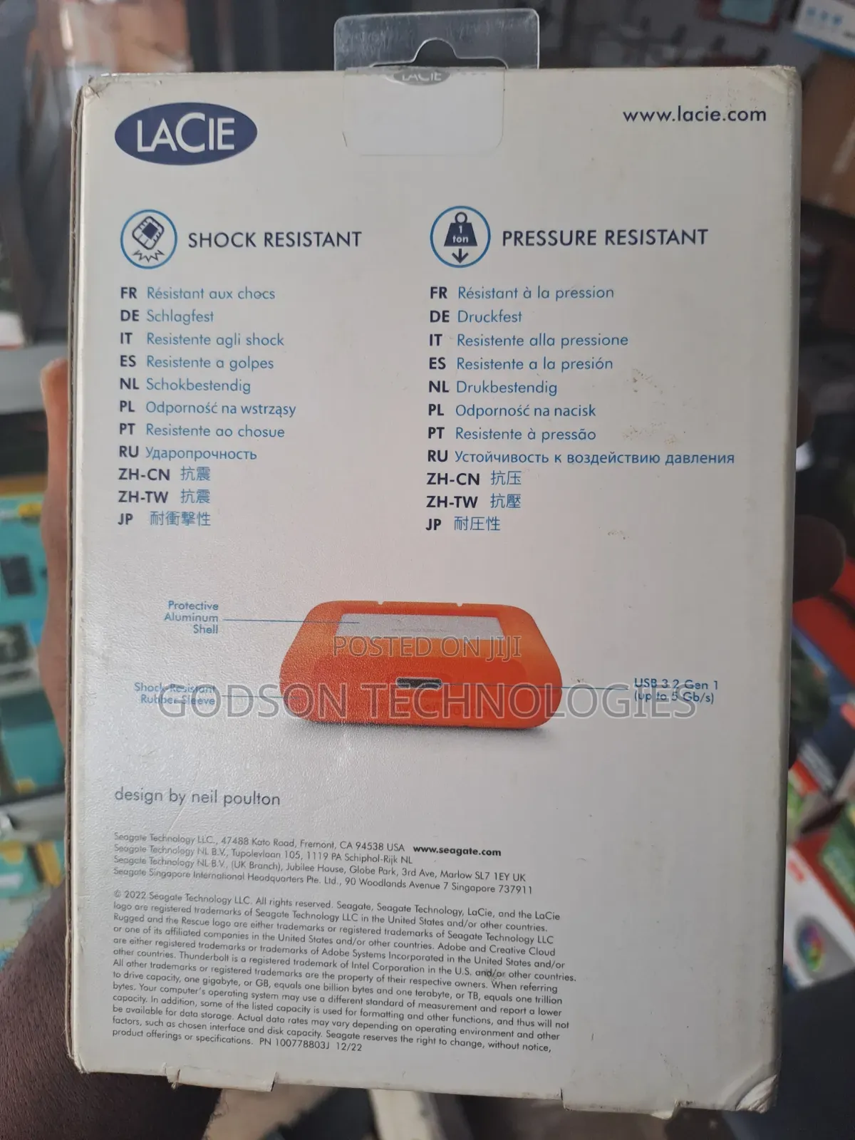 Lacie Rugged Mini 4tb Durable, Pocket-sized External Hdd