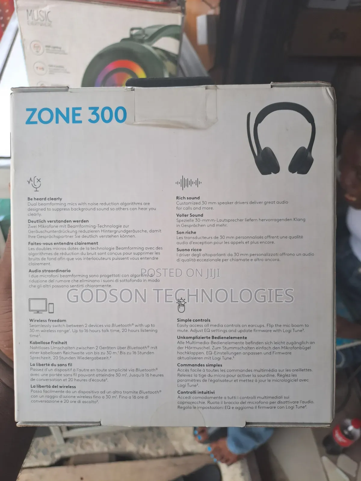 Logitech Zone 300 Wireless Bluetooth Headset With Mic