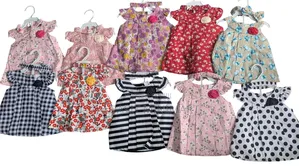 Baby Girl Frocks With Matching Headbands.