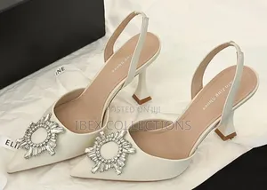 Sweet Sunflower Metal Buckle Pointed High-Heeled, Sexy Women's Shoes.