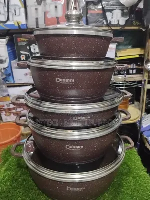 Dessini Made in Italy 5-Piece Non-Stick Granite Cookware Set