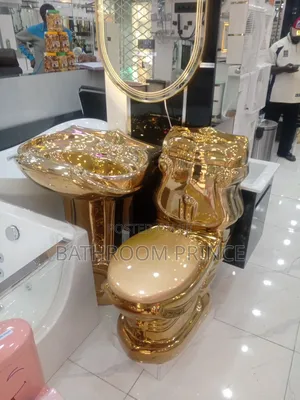 Luxury Shining Gold Surface Water Closet (W.C)