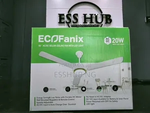 Ecofanix Ac/Dc Solar Ceiling Fan With Led Lights
