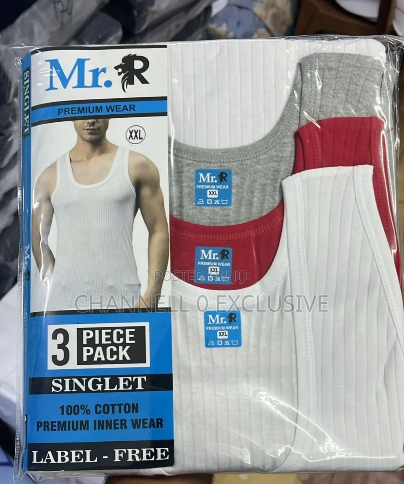 Brand New Mr R Plain Mens Singlet