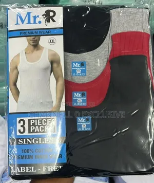 Brand New Mr R Plain Mens Singlet
