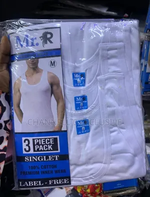 Brand New Mr R Plain Mens Singlet