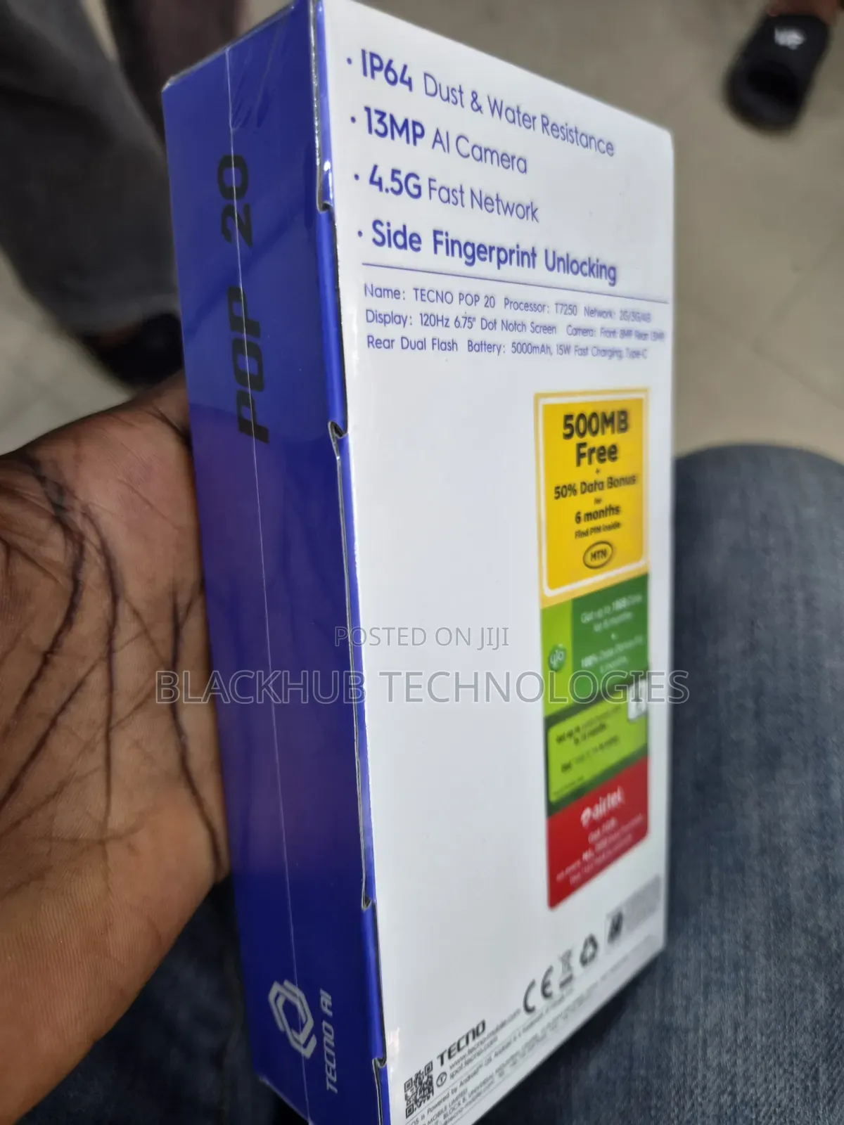 New Tecno Pop 20 64 GB Black