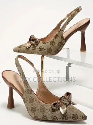 Women's Rose Pattern Sandals, Bowknot Decor Slip on Shoes