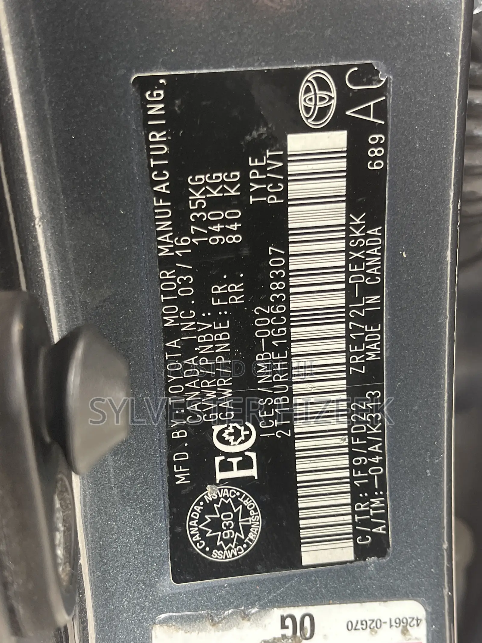 Toyota Corolla 2016 Gray