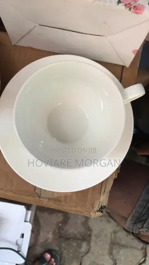 6 Cup 6 Saucer (Plain White)