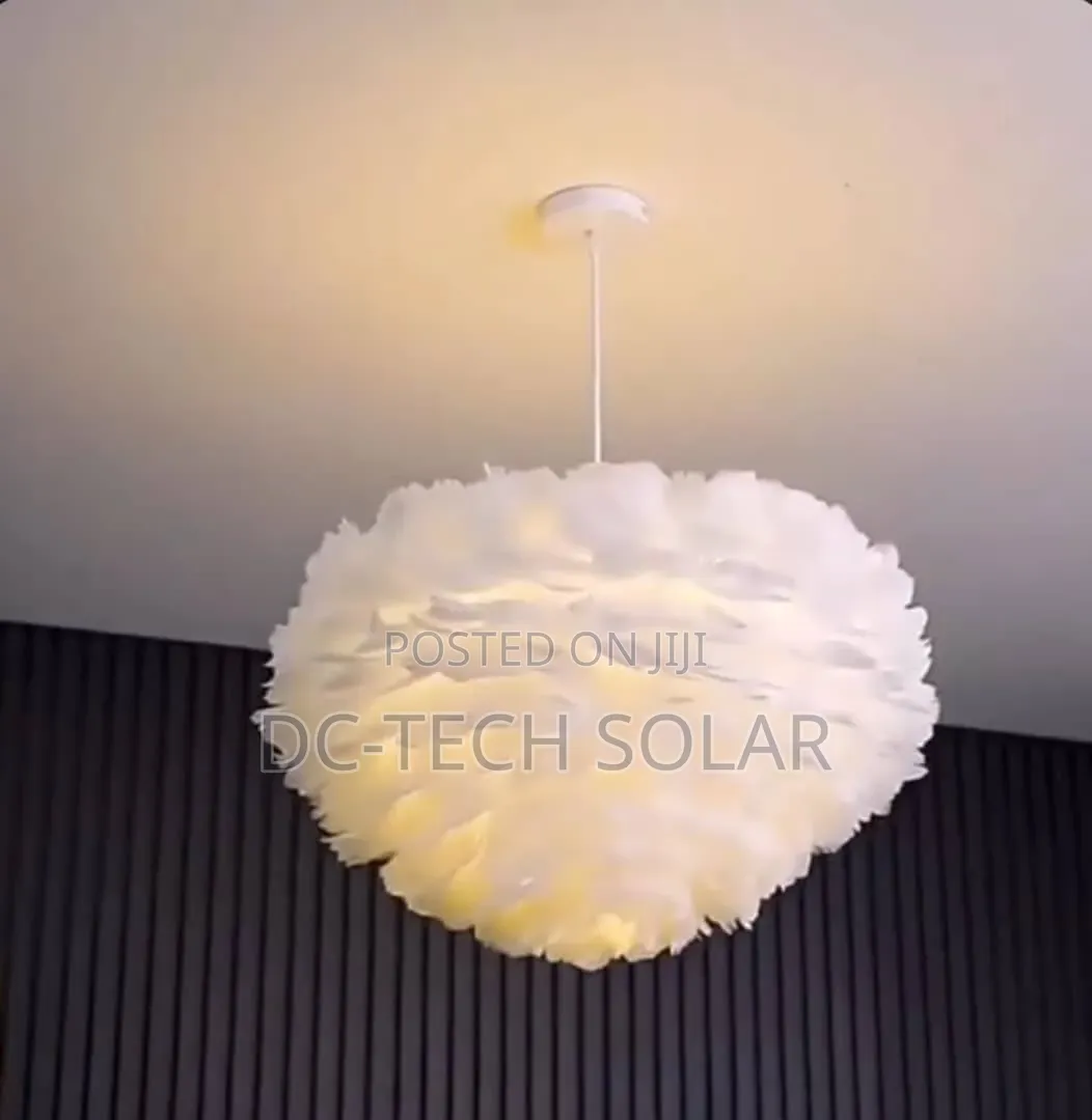 Golden Feather Chandelier Light