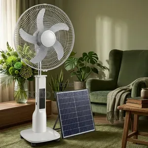18 Inches Solar Rechargeable Fan That Lasts Up To 15 Hours