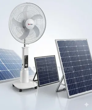 18 Inches Solar Rechargeable Fan That Lasts Up To 15 Hours