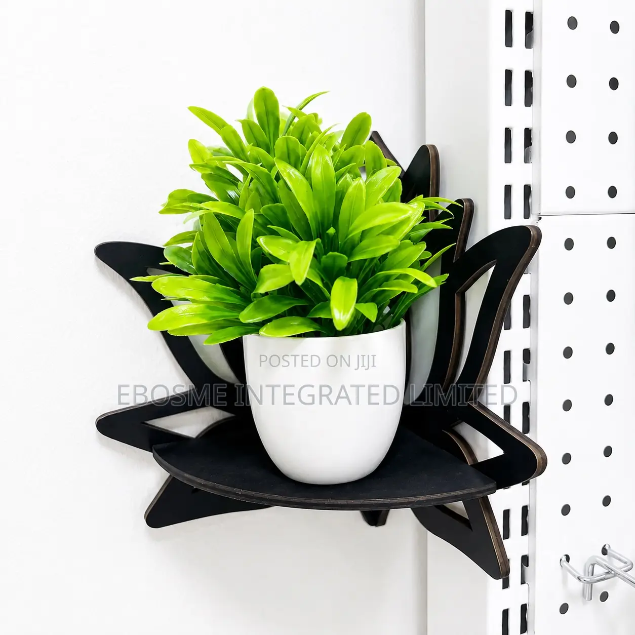 Wall Corner Shelf With Artificial Plant Pot