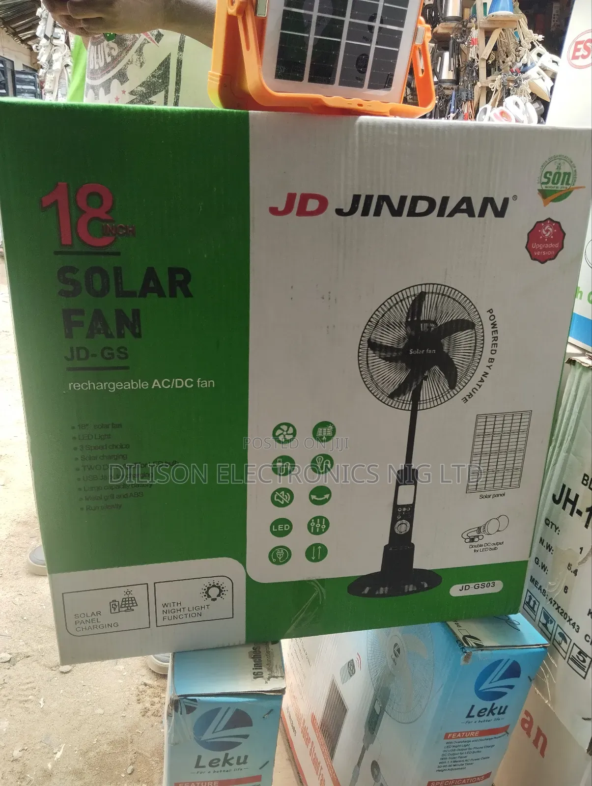 Super Cool 18" Solar Standing Fan