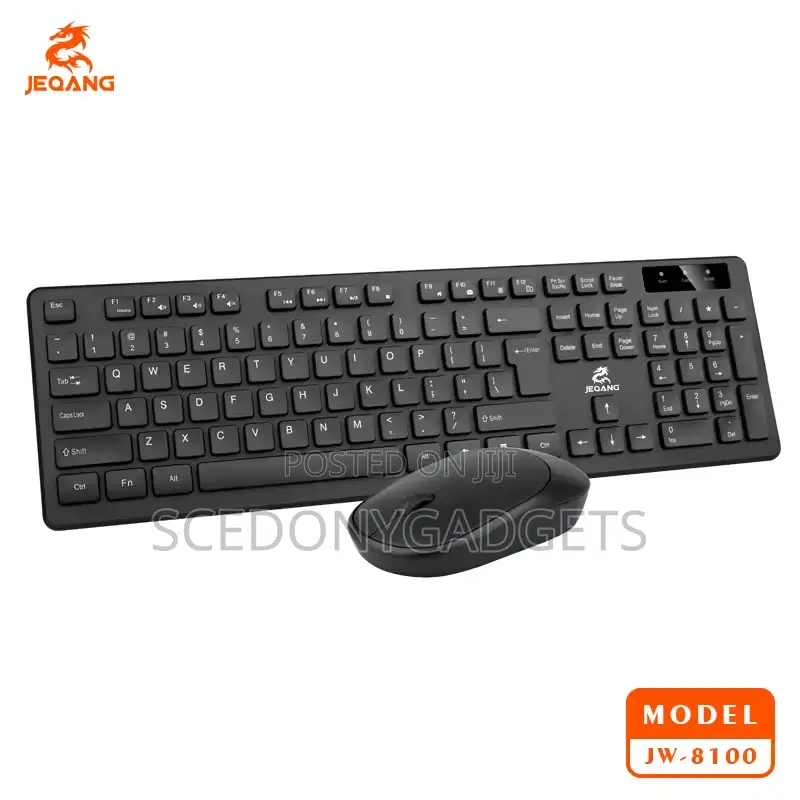 Jeqang Jw-8100 Ergonomic Wireless Keyboard Mouse Combo Usb Interface