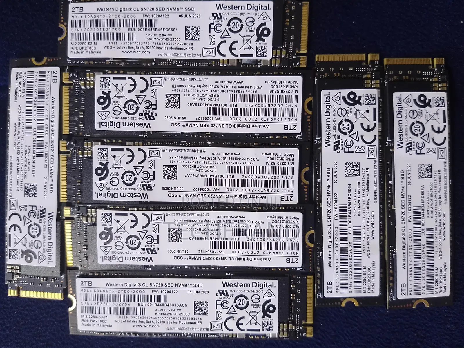 2 Terabyte SSD Cards Nvme Original Pull Out Not New