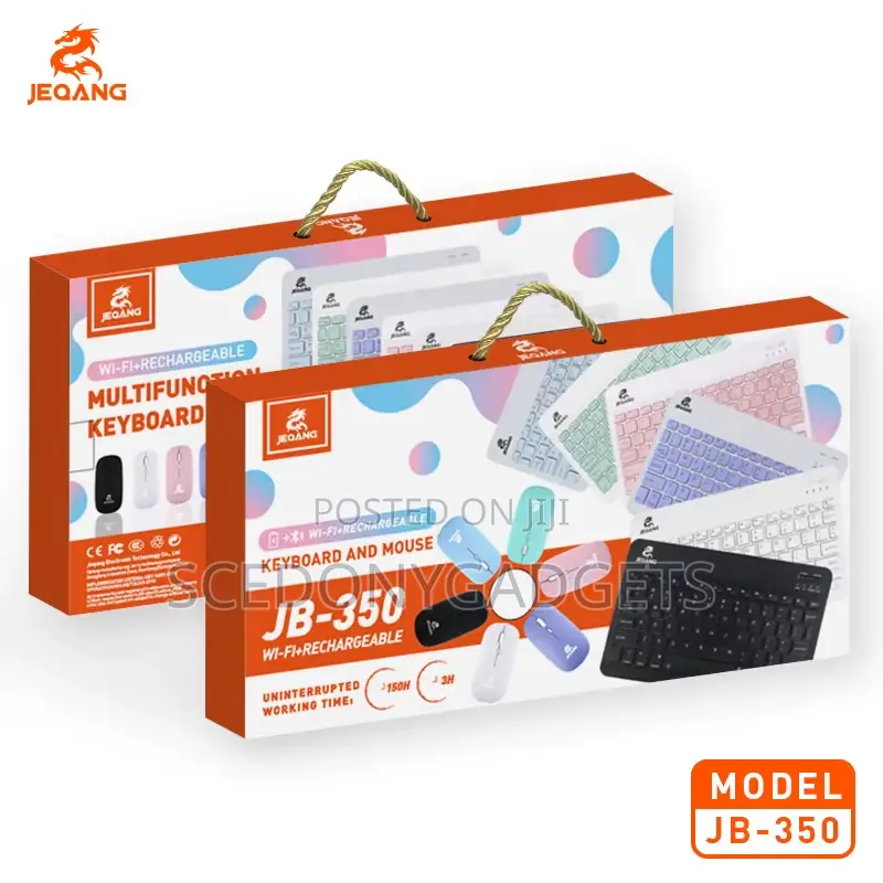 Jeqang Jb-391 Ergonomic Wireless Keyboard Mouse Combo Dual-Mode Bt