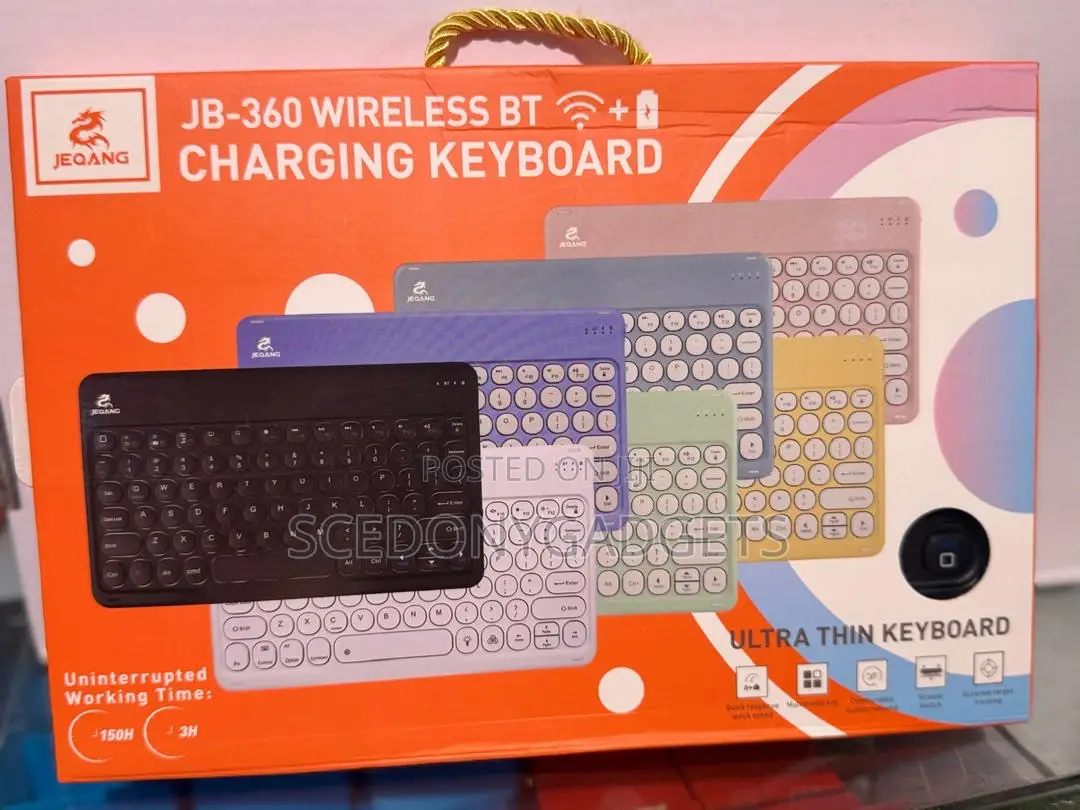 Jeqang Jb-360 Wireless Bt Charging Keyboard