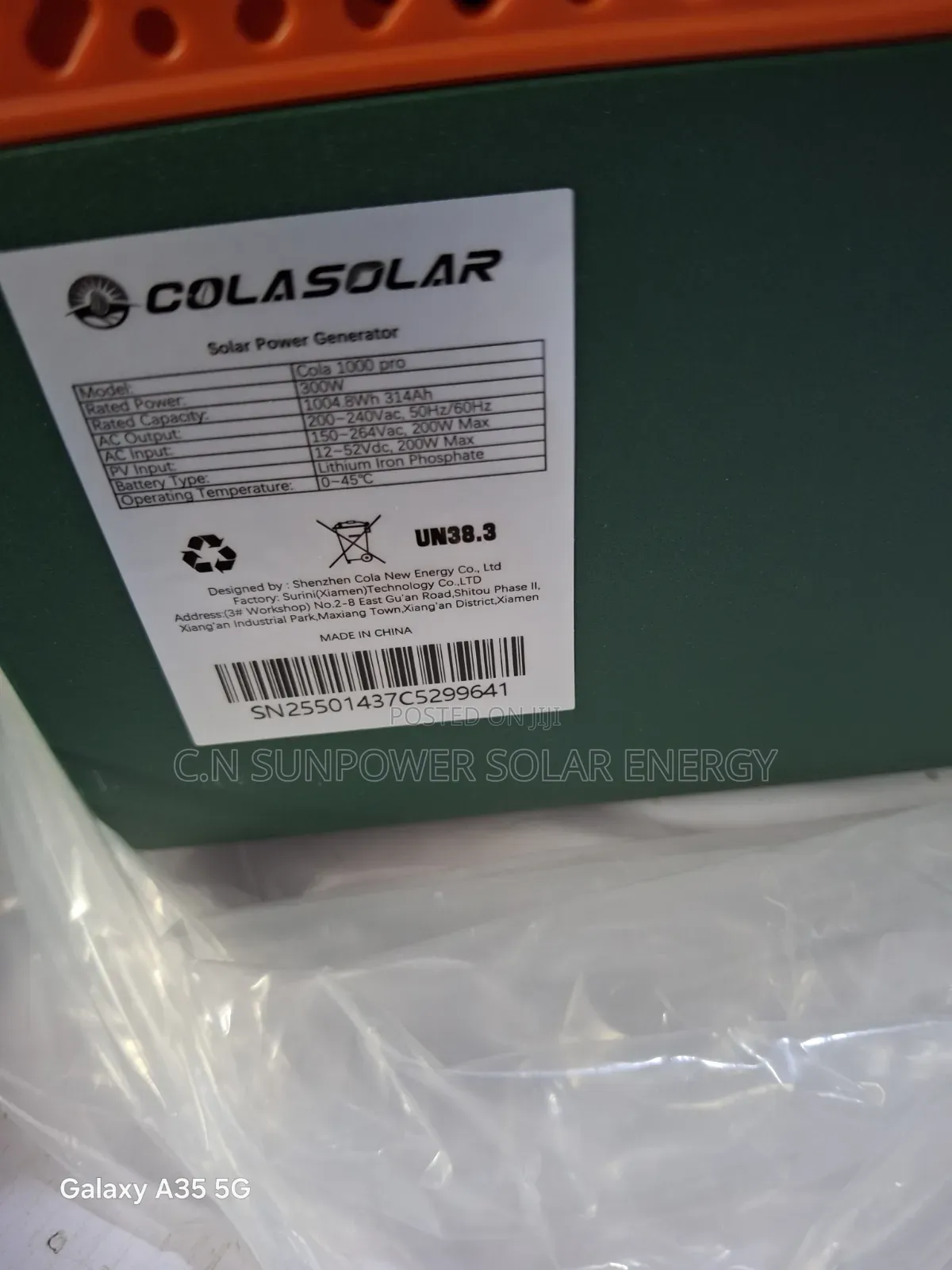 1000w Cola-Solar Generator
