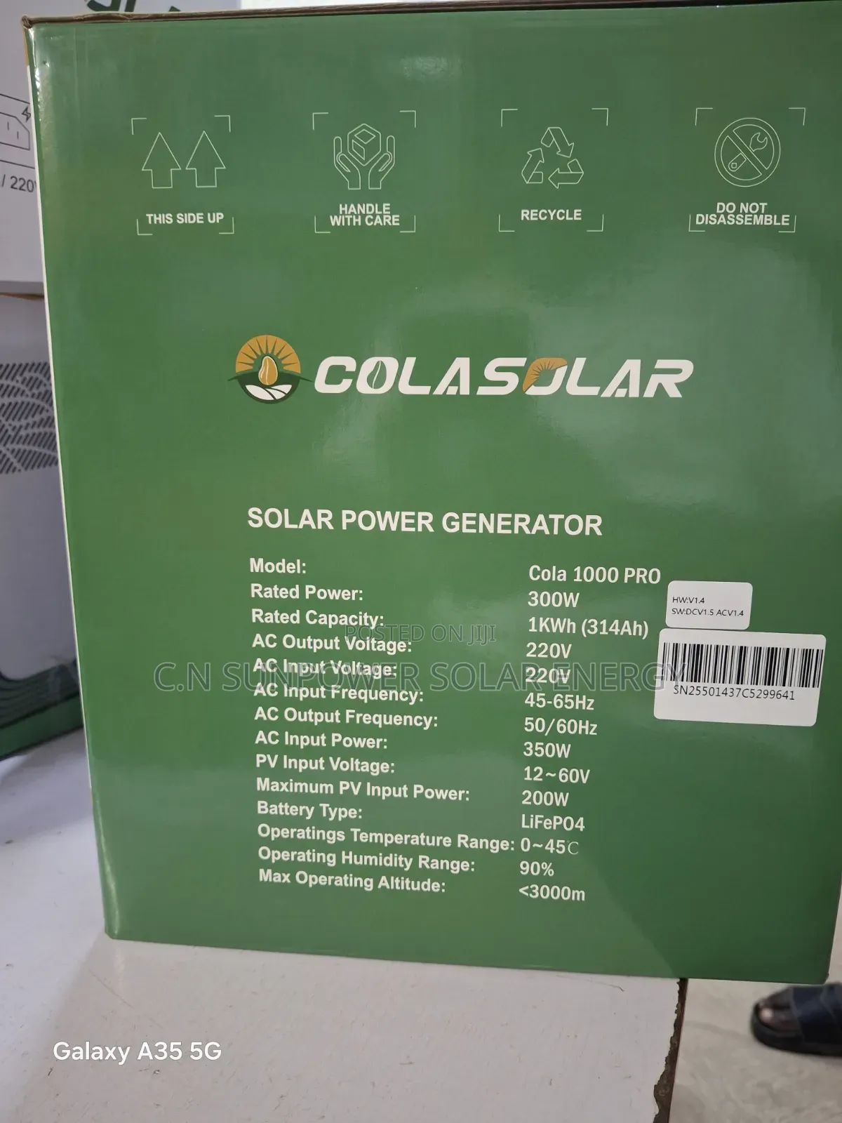 1000w Cola-Solar Generator