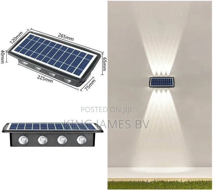 Acrylic 8 Led Solar Wall Light