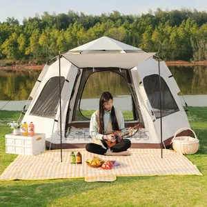 Automatic Pop-up Hexagonal Large Camping Tent