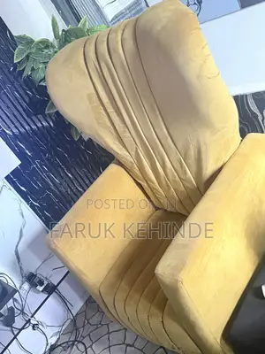 Golden Single-Seater Sofa for Sale