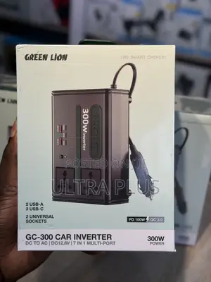 Green Lion Gc-300 Car Inverter 7-in-1 Multi-port / Dc To Ac Dc 12.8v
