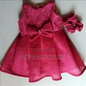 Baby Scuba and Lace Dress, Pink Scuba and Lace