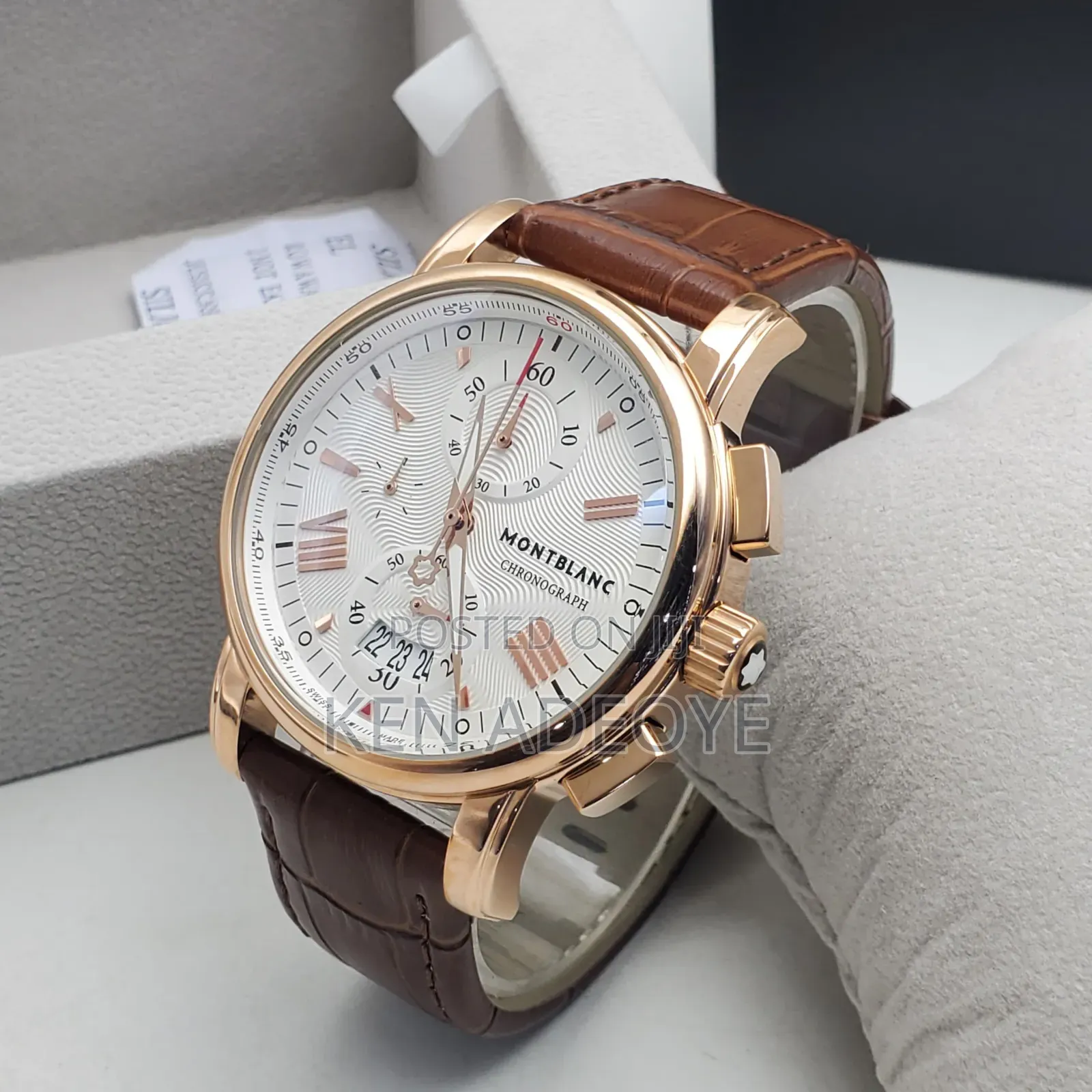 Mont Blanc Leather Strap Watch