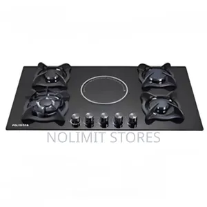 Polystar 4 Gas Burners 1 Electric in-Built Gas Hob
