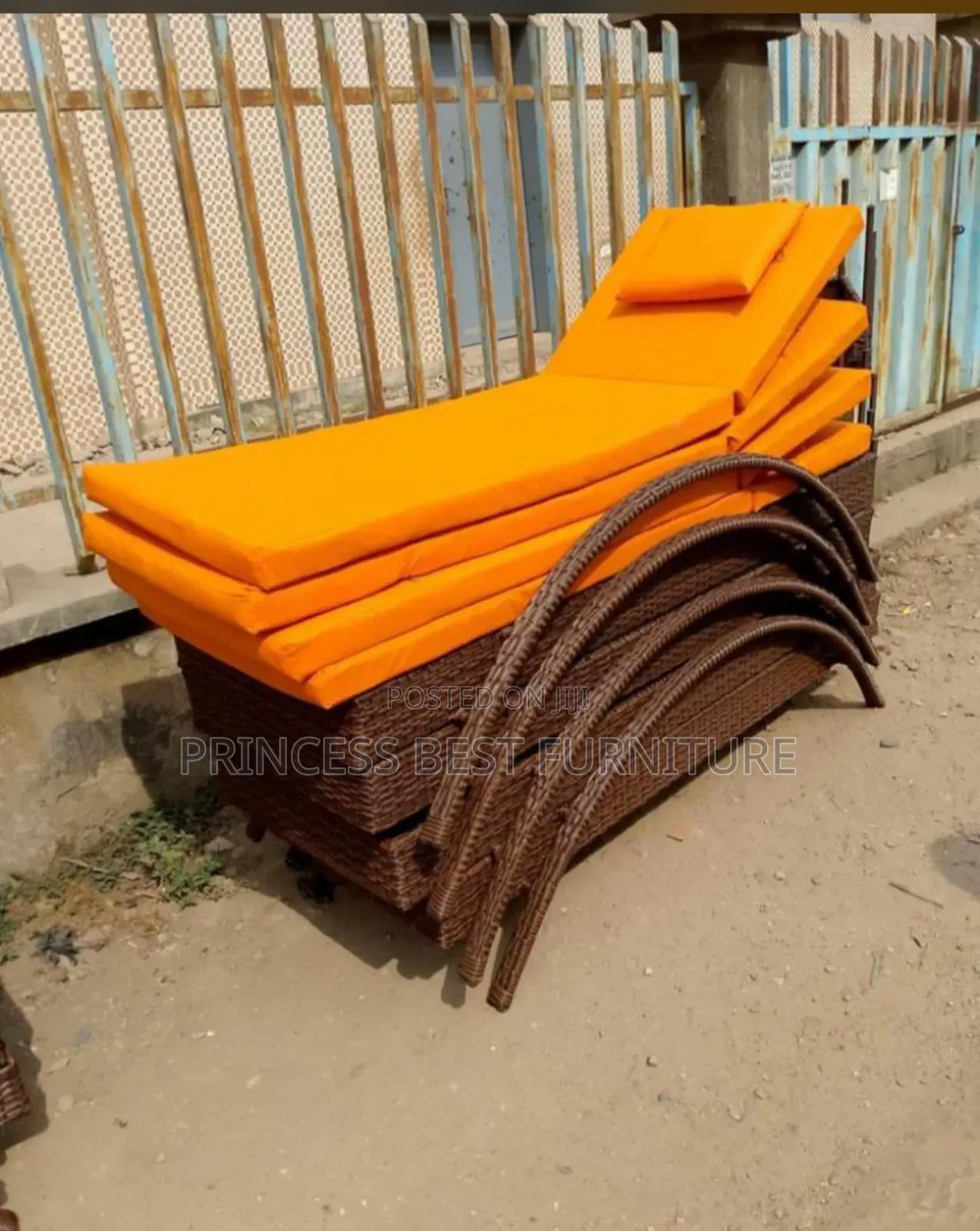 Orange Cushion Pool Bed