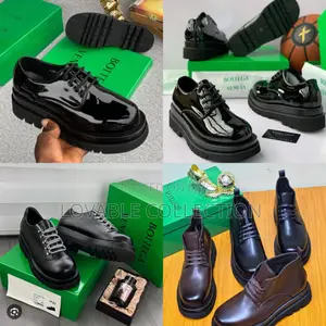 Bottega Veneta Mid Combat Lug Derby Shoes for Men