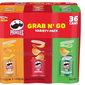 Pringles Grab N' Go Variety Pack 36 Cans Assorted Flavors