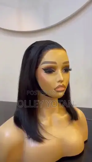 100% Human Hair Full Frontal Bob Wig