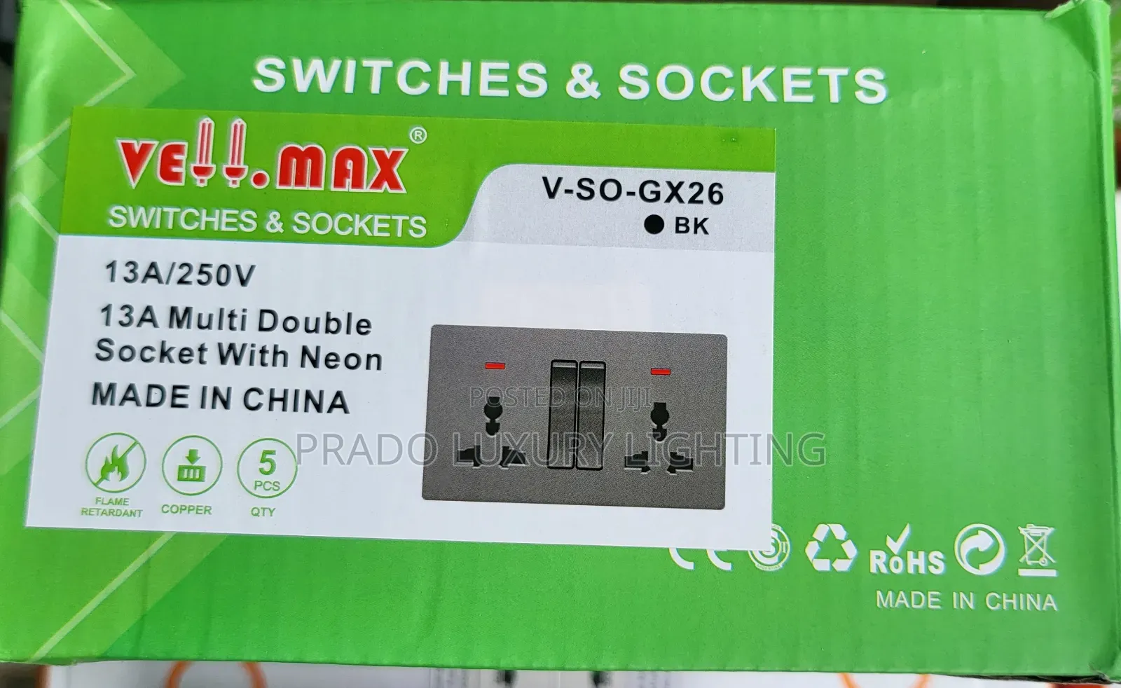 Vellmax Switch and Socket