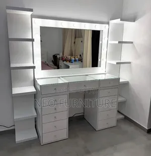Dressing Mirror With Bag Rack