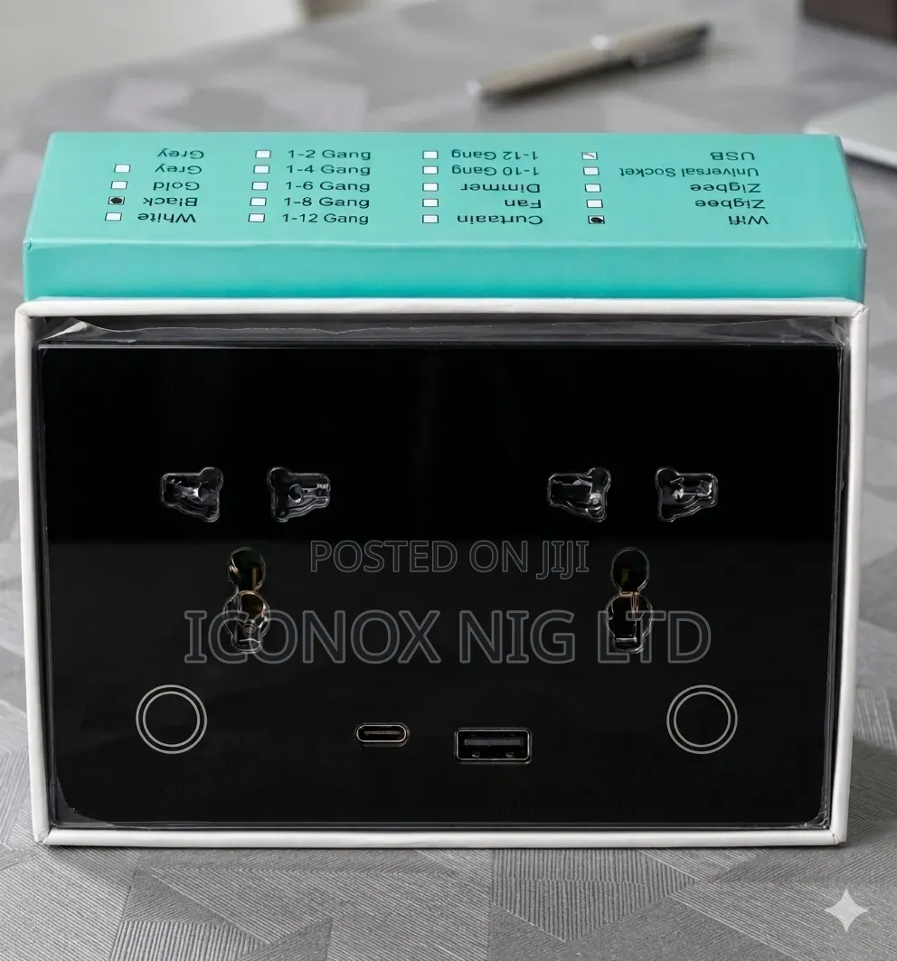 6x3 Double Smart Soft Touch Wall Socket