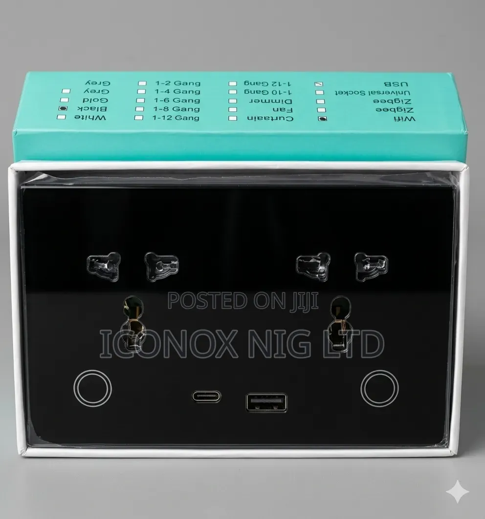 6x3 Double Smart Soft Touch Wall Socket