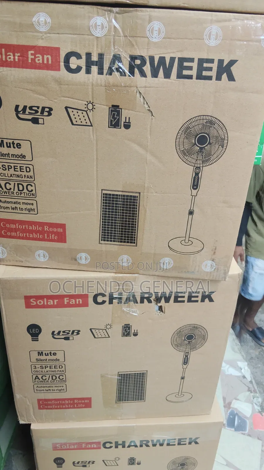 High Quality Charweek Solar Fan 16inch
