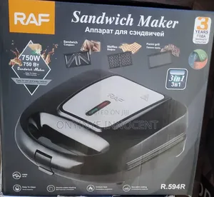 Raf 3-in-1 Sandwich Maker, Waffle Maker Panini Grill - 750w R.594r