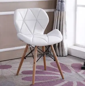 Leather Dining Chair With Wooden Legs, Different Colors Available