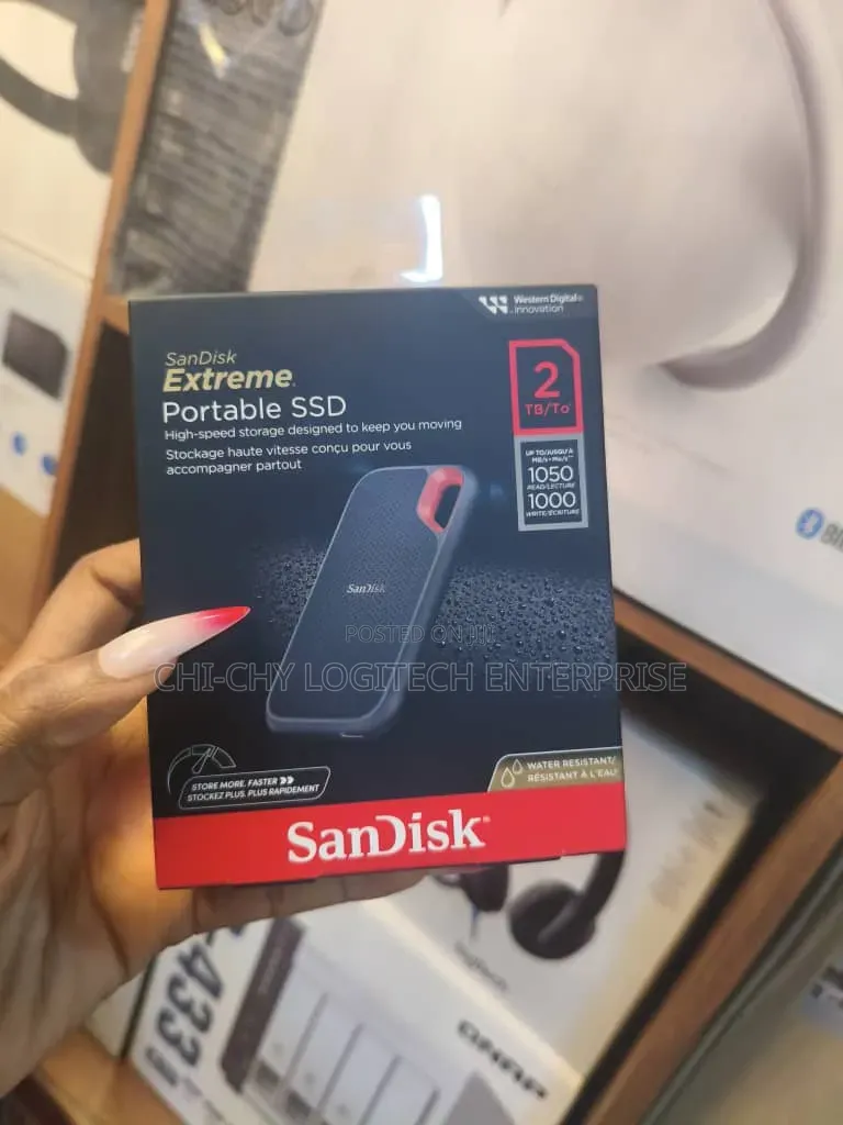 Sandisk Extreme 2tb Portable Nvme SSD USB 3.2 Gen 2 Rugged Drive