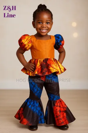 Stylish Ankara Peplum Set for Girls